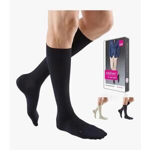 Mediven Men Classic 15-20 mmHg Calf High Compression Stockings Black Sz III